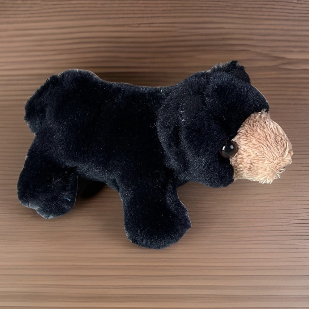 Black Bear Folkmanis Finger Puppet Plush Stuffed Animal Toy Storytelling